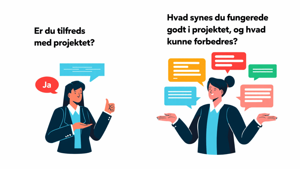 Stil bedre spørgsmål: Nøglen til gode snakke på arbejdspladsen