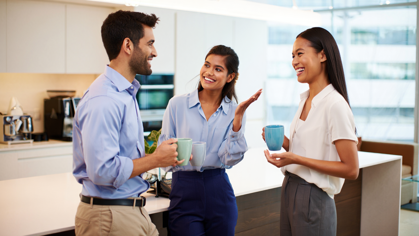 sådan kan du smalltalke på arbejdspladsen