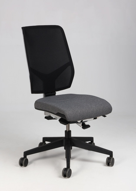 Giroflex 68-3519 kontorstol med netryg - mesh/gråmeleret